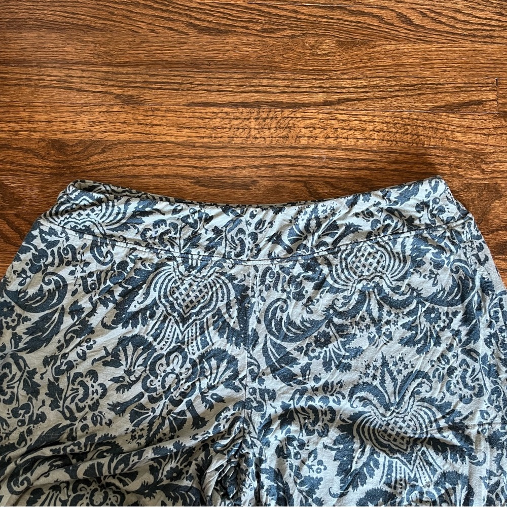 Soma Pajama Pants Blue Teal Damask L VGUC - Picture 5 of 7